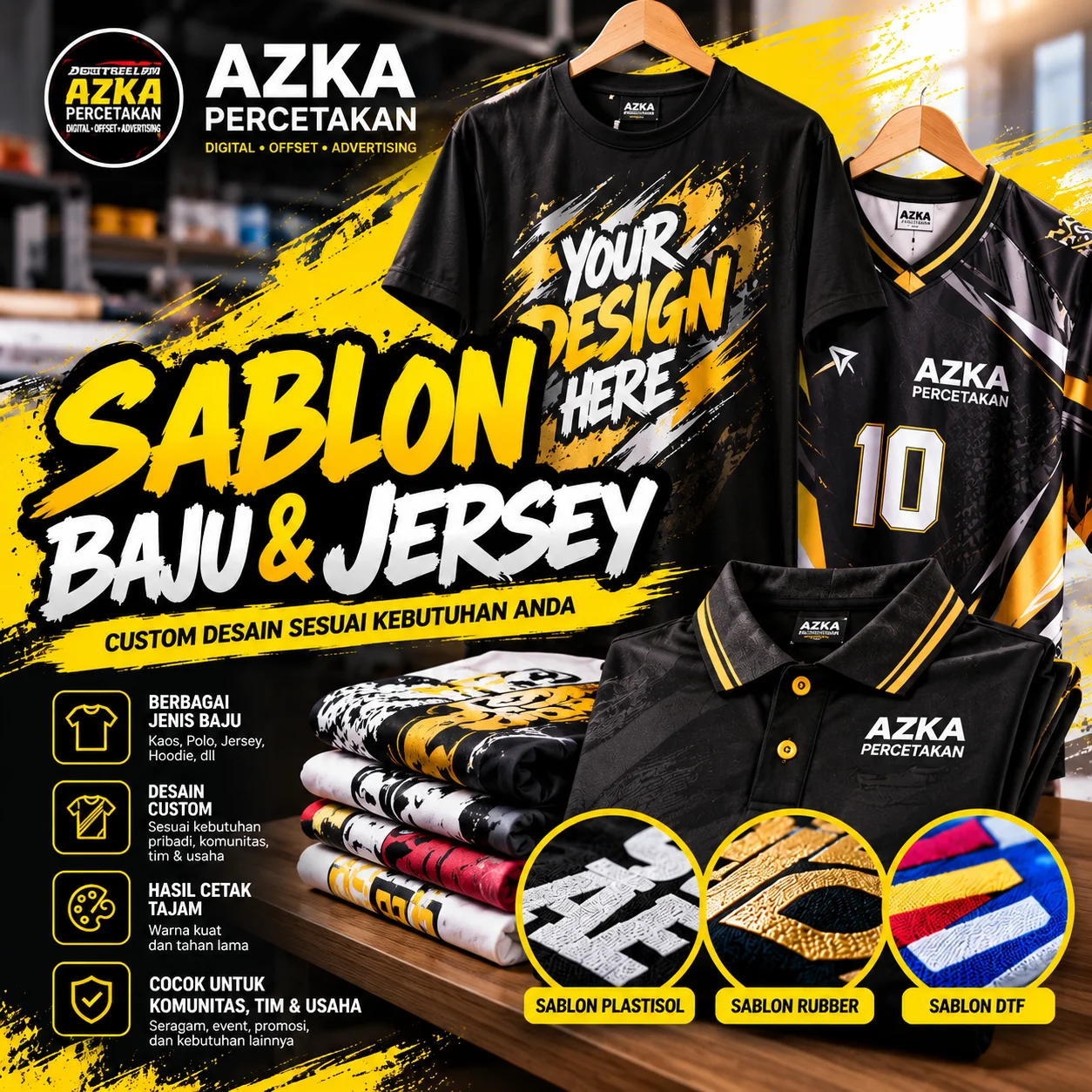 Sablon Baju & Jersey Custom